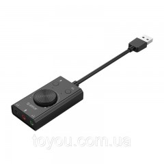 Зовнішня звукова карта USB ORICO SC2-BK