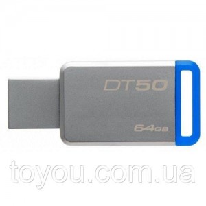 USB Флеш-накопитель 64GB Kingston DataTraveler 50 Blue USB 3.0 (DT50/64GB) (110 Мб/с)