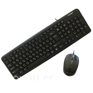 Набор клавиатура и мышь CROWN CMMK-911 (black), USB
