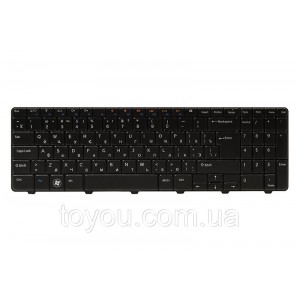 Клавиатура для ноутбука DELL Inspiron N5010 черный, черный фрейм (big Enter)