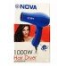БЕЗКОШТОВНА ДОСТАВКА!Фен для волосся дорожній Nova 1000W зі складною ручкою / Міні фен