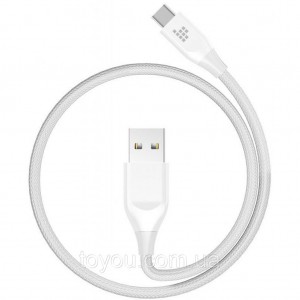 Дата кабель USB 2.0 AM to Type-C 1.0 m ATC5 Nylon White Tronsmart (235693)