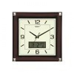 Годинник Rikon 14351 LCD Brown Настінні