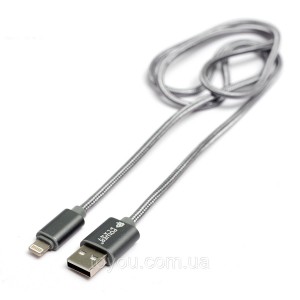Кабель PowerPlant Quick Charge USB 2.0 AM – Lightning, 1м