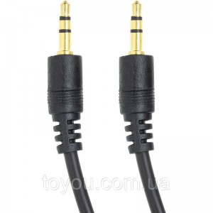 Аудіо кабель PowerPlant 3.5 мм M-M, 1.5 м