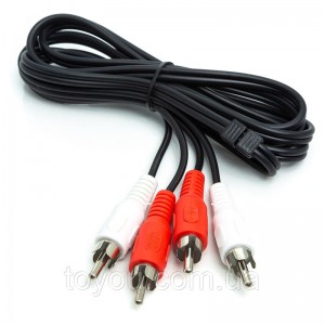 Аудіо кабель PowerPlant 2*RCA (M) - 2*RCA (M), 1 м