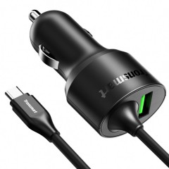 Зарядное устройство Tronsmart CCTA QC3.0 & Type-C Car Black (211281)