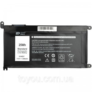 Акумулятор PowerPlant для ноутбуків DELL Chromebook 3180 (51KD7) 11.4 V 2200mAh