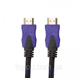 Відео кабель PowerPlant HDMI - HDMI, 25м, позолочені конектори, 1.4 V, Nylon, Double ferrites