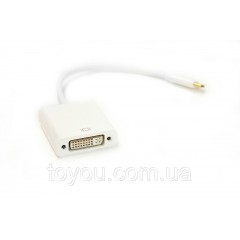 Кабель PowerPlant USB Type-C - DVI, 15cm