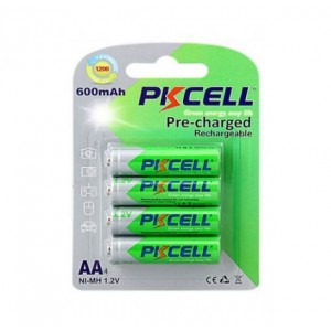 Аккумулятор Pkcell 1.2V AA 600mAh NiMH Already Charged,  4 штуки в блистере цена за блистер, Q12