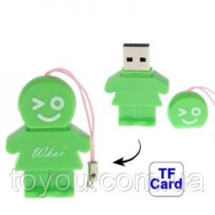Карт-ридер USB 2.0 T-Flash /Micro SD Мульти Карт-ридер USB 2.0 T-Flash /Micro SD Мульти