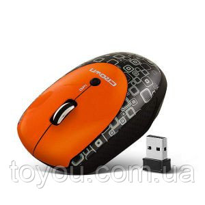 Бездротова миша CROWN CMM-919W (orange/black)