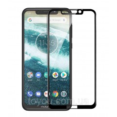 Защитное стекло Full screen PowerPlant для Motorola One Power, Black