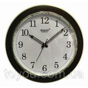 Часы Rikon 1607 Silver Black Wood Настенные