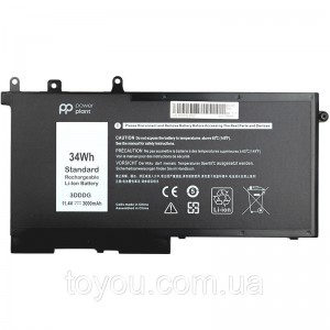 Акумулятор PowerPlant для ноутбуків DELL Latitude E5580 (3DDDG) 11.4 V 3000mAh