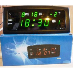 Настольные электронные LED часы 909-А (календарь, температура, будильник)