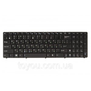 Клавиатура для ноутбука ASUS K50, K60, F52 черный, черный фрейм (old design)