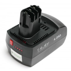 Акумулятор PowerPlant для шуруповертів та електроінструментів METABO GD-MET-14.4(B) 14.4V 4Ah Li-Ion