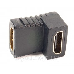 Перехідник PowerPlant HDMI AF - HDMI AF, кутовий