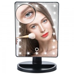 Зеркало настольное с подсветкой LED - бренд Large Led Mirror ЧЕРНОЕ