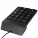 Міні-клавіатура, бездротова @LUX K319G NumPad Slim, Black, USB Чорний дротова