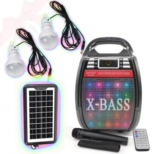 Портативна Колонка Bluetooth X-BASS RX-810-BT LED, пульт + радіомікрофон Караоке