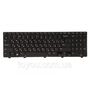 Клавіатура для ноутбука DELL Inspiron 15: 3521; Vostro: 2521 чорний, чорний кадр