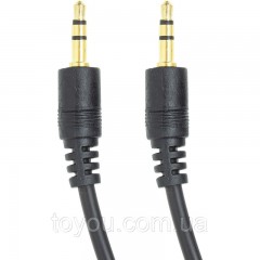 Аудіо кабель PowerPlant 3.5mm M-M 1м Аудіо кабель PowerPlant 3.5mm M-M 1м