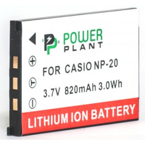 Аккумулятор PowerPlant Casio NP-20 820mAh