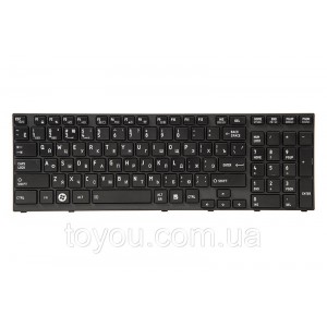 Клавиатура для ноутбука TOSHIBA Satellite A660, A665 черный, черный фрейм